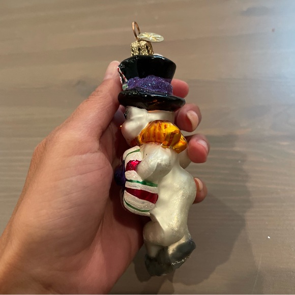 ❌SOLD❌ Christopher Radko Christmas Ornament Frosty The Snowman Candy Cane - Picture 5 of 6